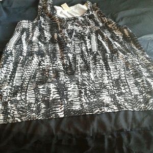 Silky sheer bottom blouse